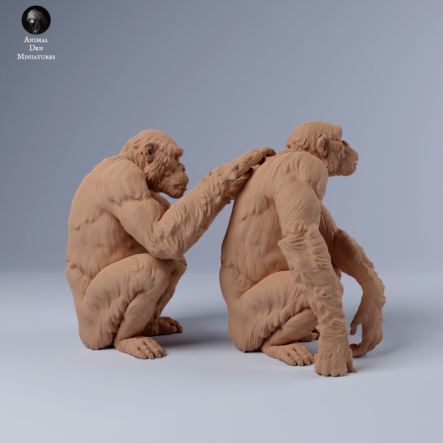 Chimps Grooming - Animal Den Miniatures