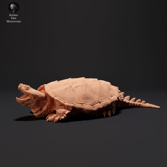 Common Snapping Turtle Aggressive - Animal Den Miniatures