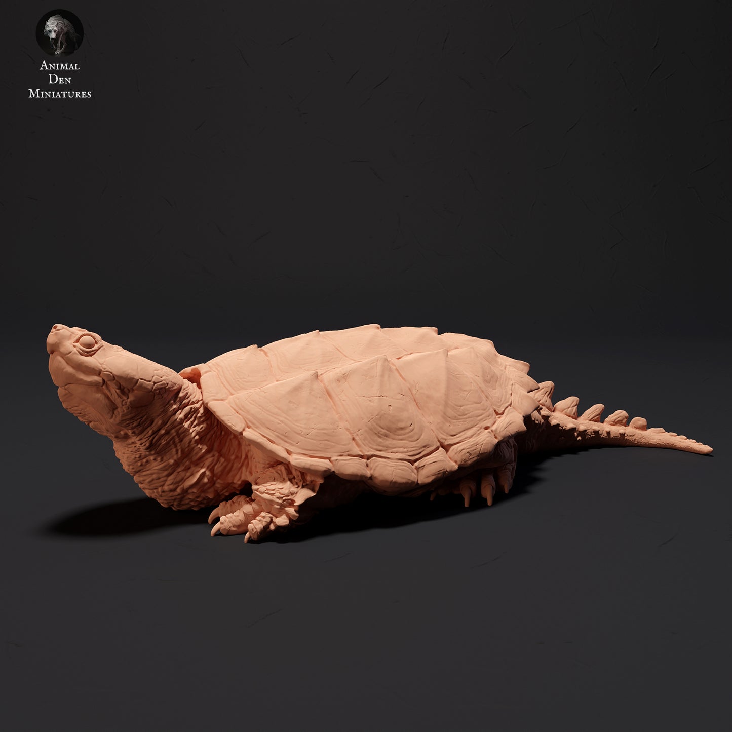 Common Snapping Turtle Sunbathing - Animal Den Miniatures