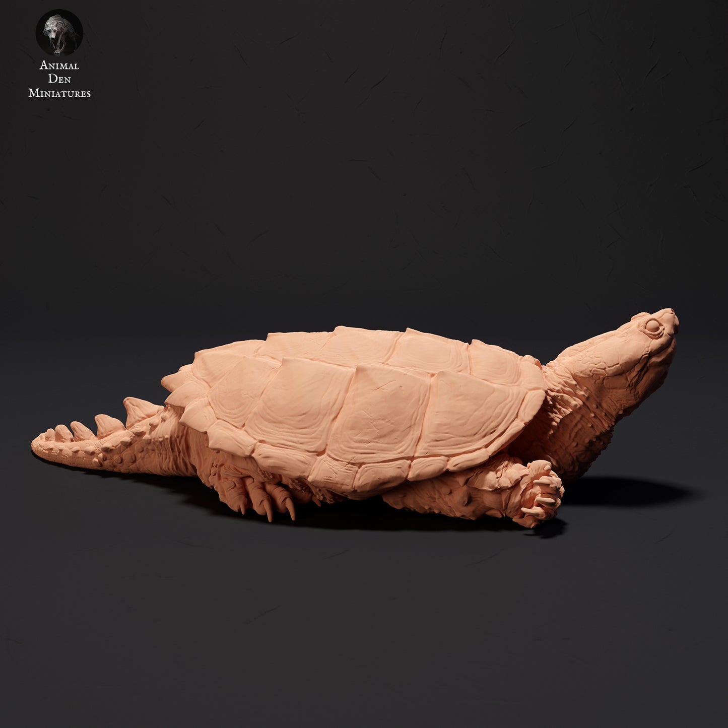 Common Snapping Turtle Sunbathing - Animal Den Miniatures