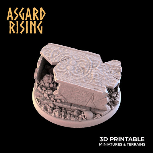 Crushed Tomb 40mm Round Base - Asgard Rising