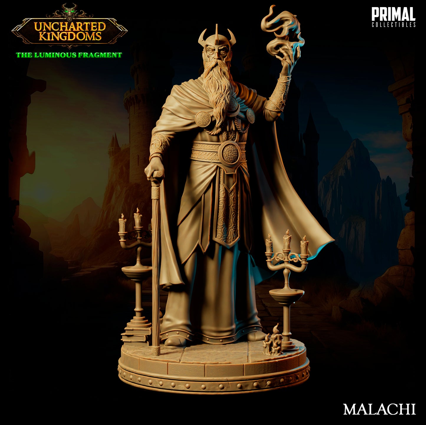 3 miniatures - 32mm - Wizards Bundle - Uncharted Kingdoms