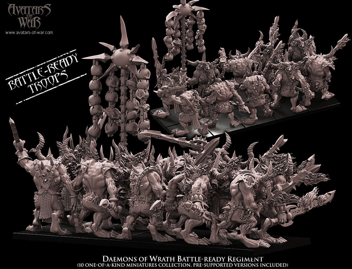 Daemons of Wrath Battle-Ready regiment (10 Daemons) - Avatars of War