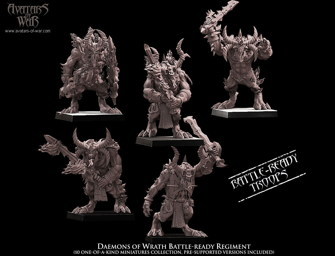 Daemons of Wrath Battle-Ready regiment (10 Daemons) - Avatars of War