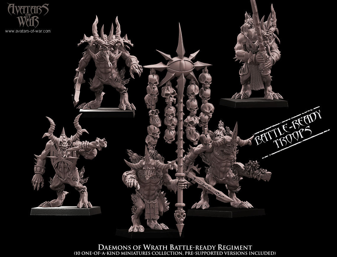 Daemons of Wrath Battle-Ready regiment (10 Daemons) - Avatars of War