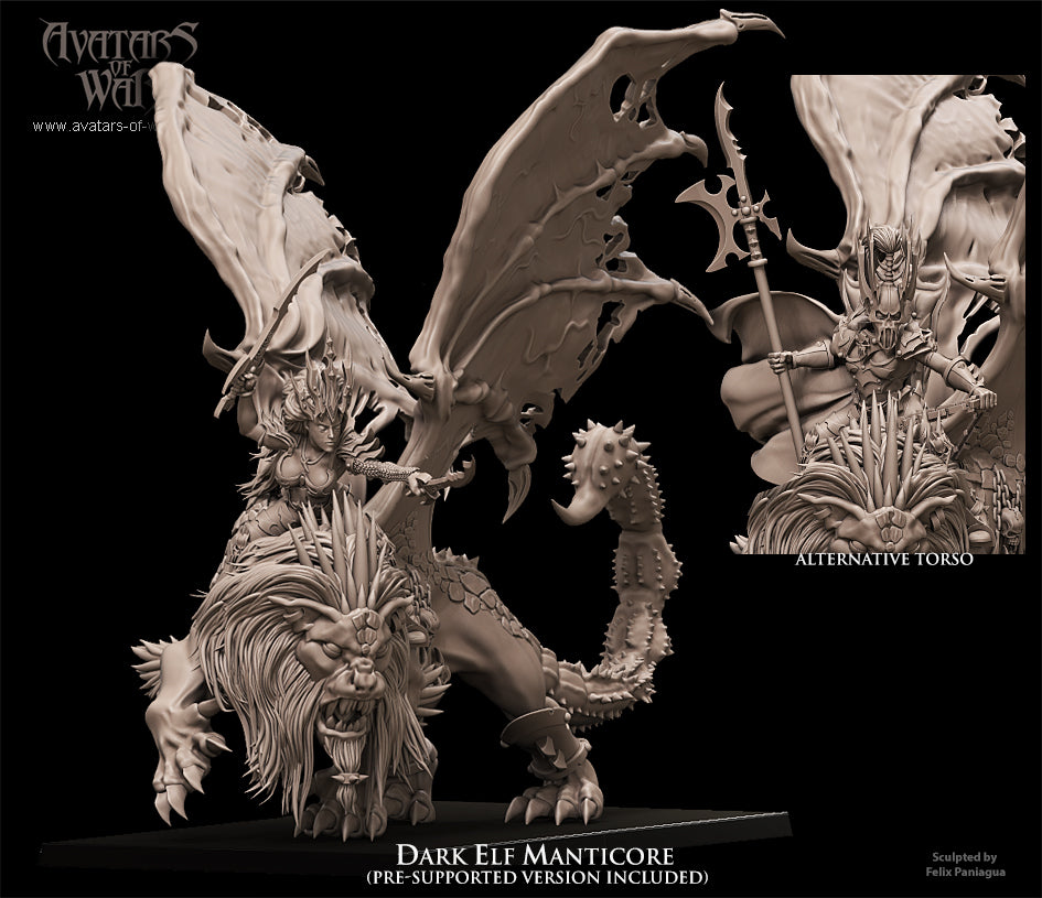 Dark Elf Manticore - Avatars of War