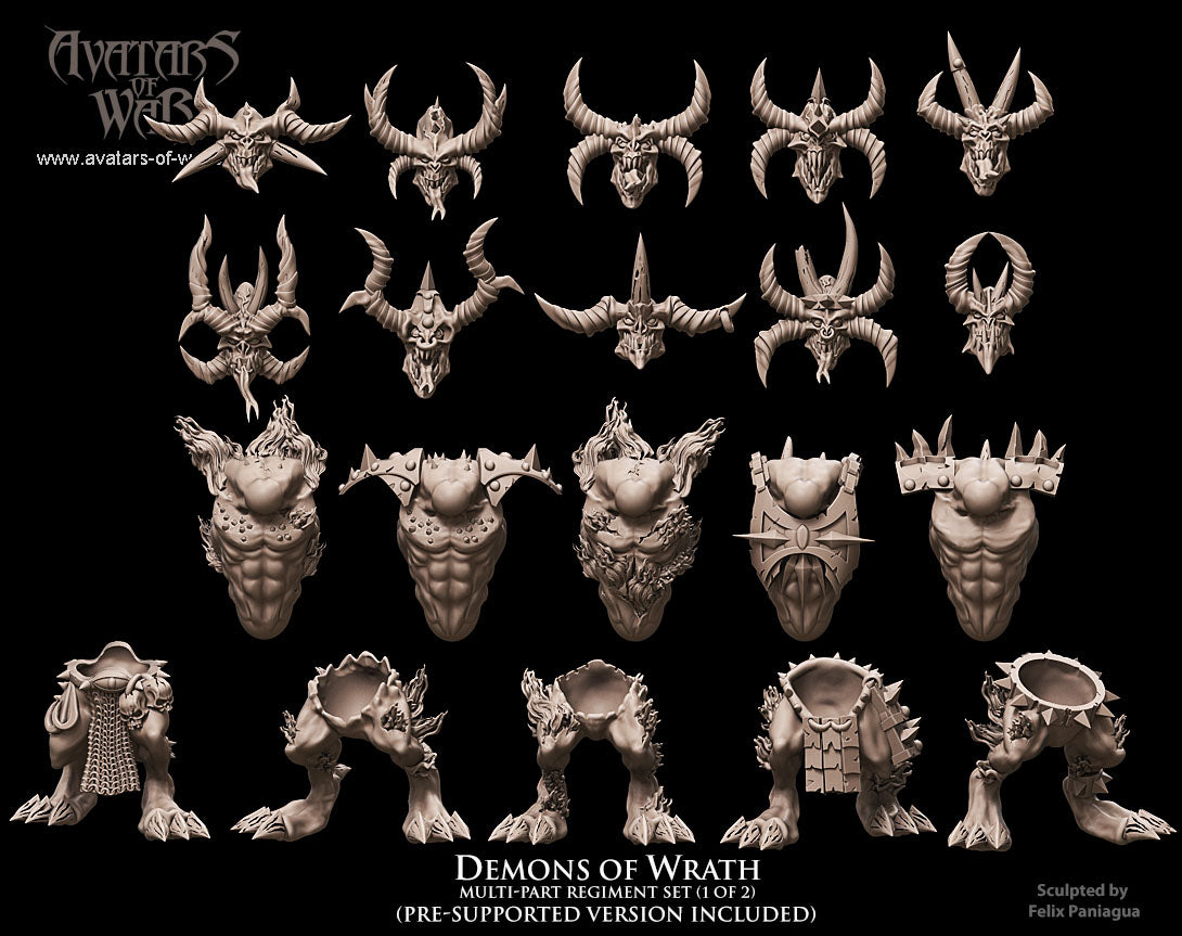 10x Daemons of Wrath multi-part regiment - Avatars of War