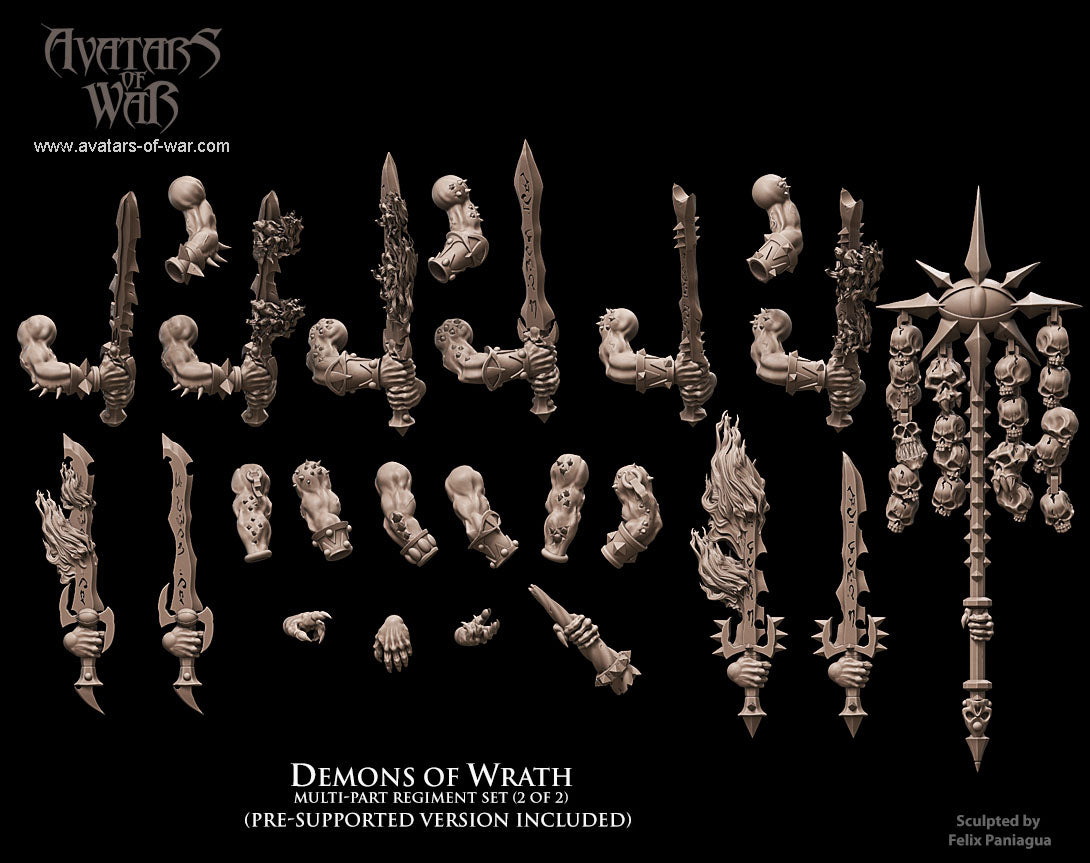 10x Daemons of Wrath multi-part regiment - Avatars of War