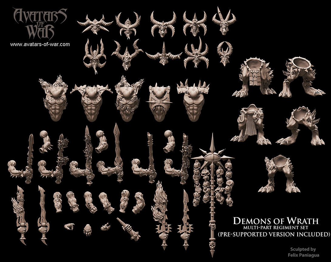 10x Daemons of Wrath multi-part regiment - Avatars of War