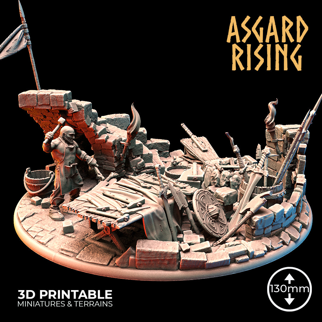 Riddle of Steel Diorama - Asgard Rising