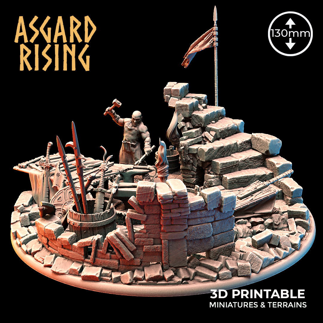 Riddle of Steel Diorama - Asgard Rising