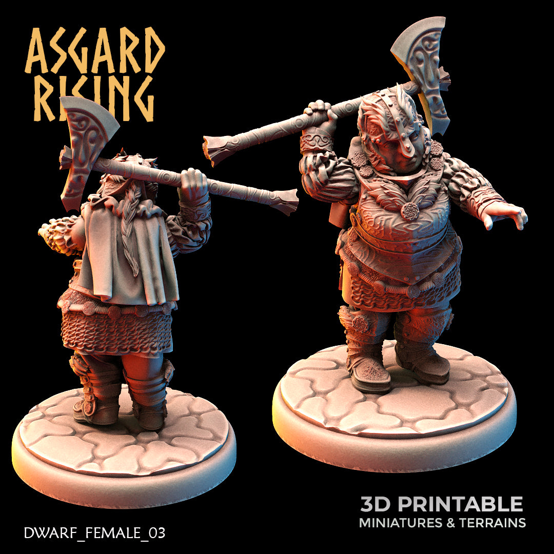 DWARF FEMALE: Dwarven Shield-Maidens - Asgard Rising