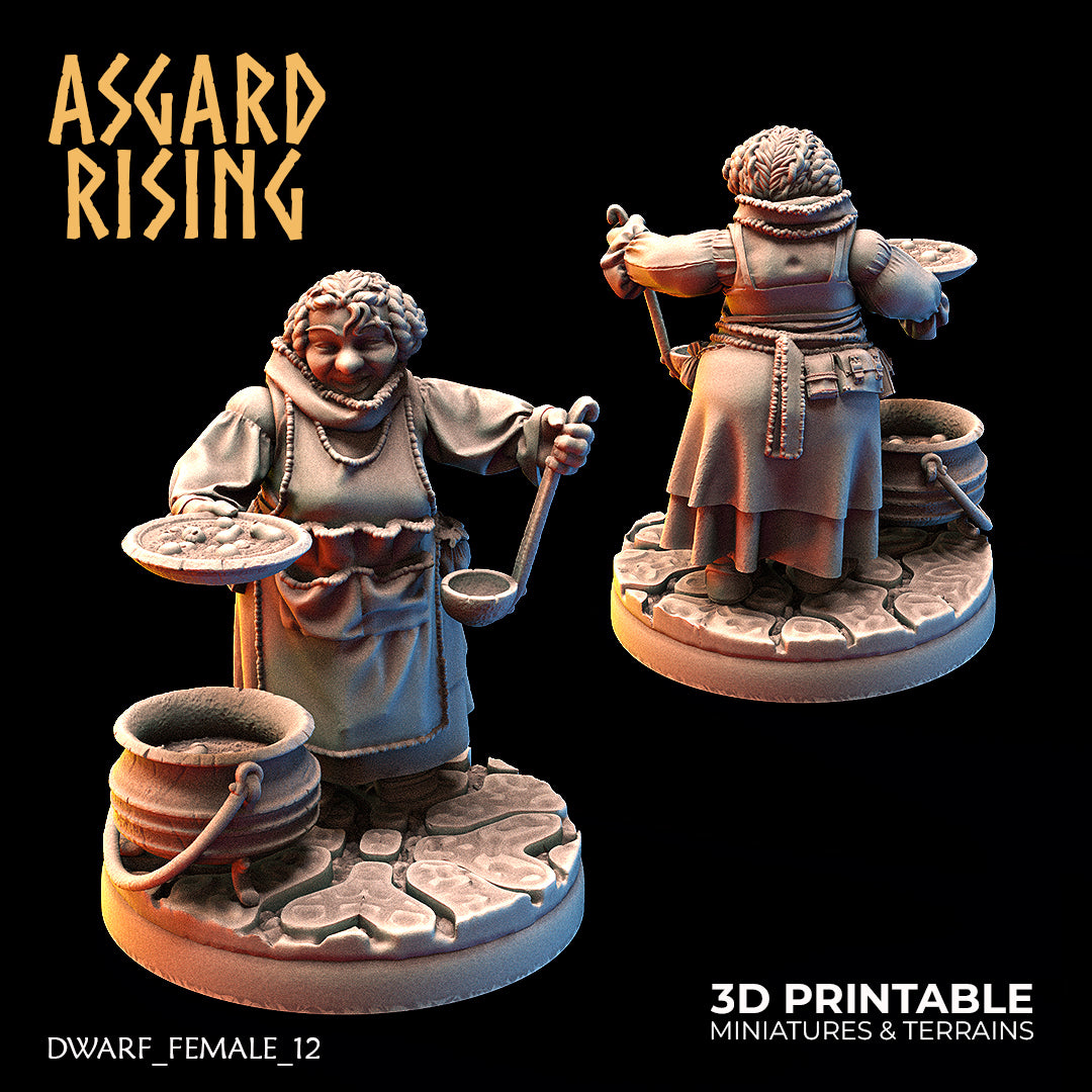 DWARF FEMALE: Dwarven Townsfolk - Asgard Rising