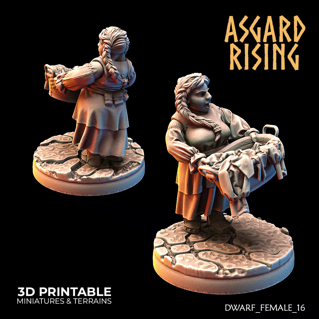 DWARF FEMALE: Dwarven Townsfolk - Asgard Rising