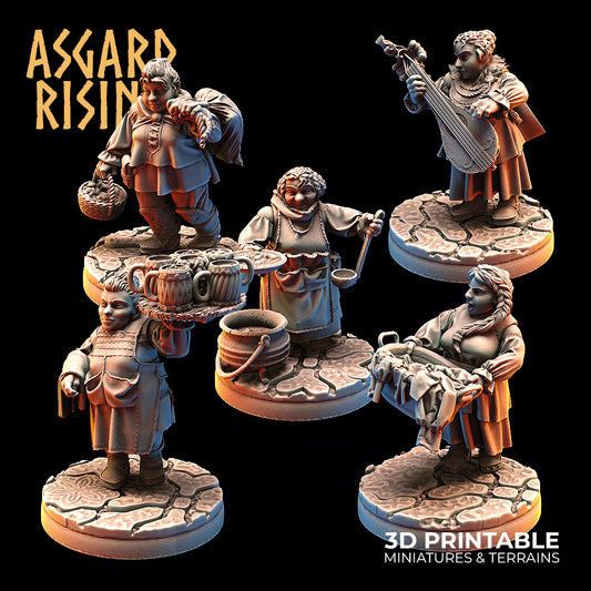 DWARF FEMALE: Dwarven Townsfolk - Asgard Rising