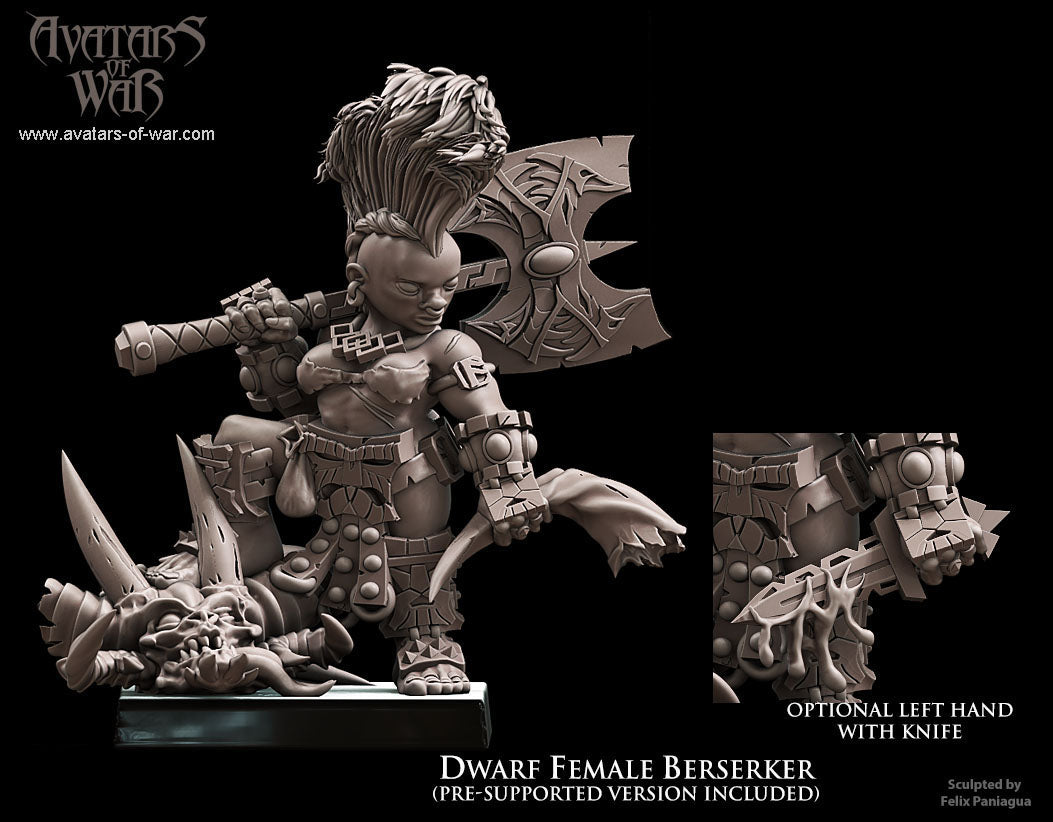 Dwarf Female Berserker with great weapon - Avatars of War