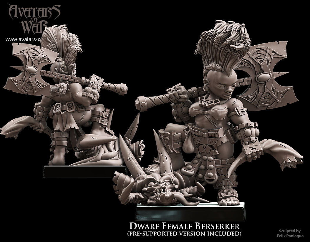 Dwarf Female Berserker with great weapon - Avatars of War