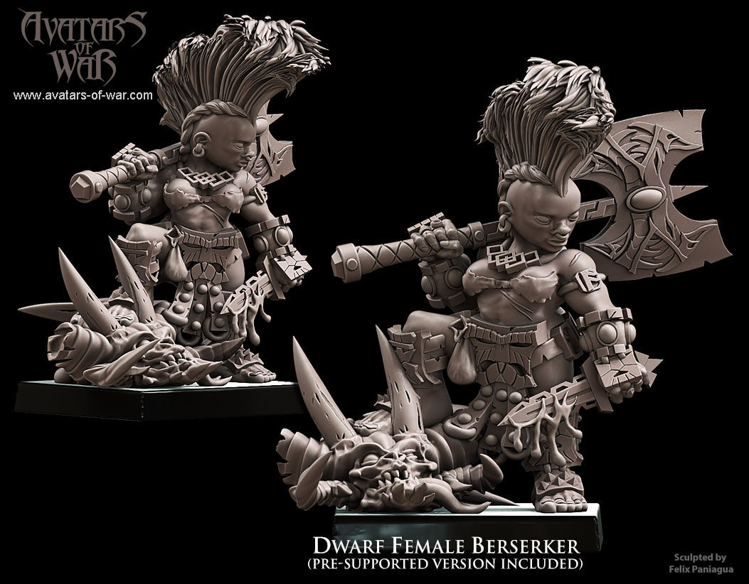 Dwarf Female Berserker with great weapon - Avatars of War