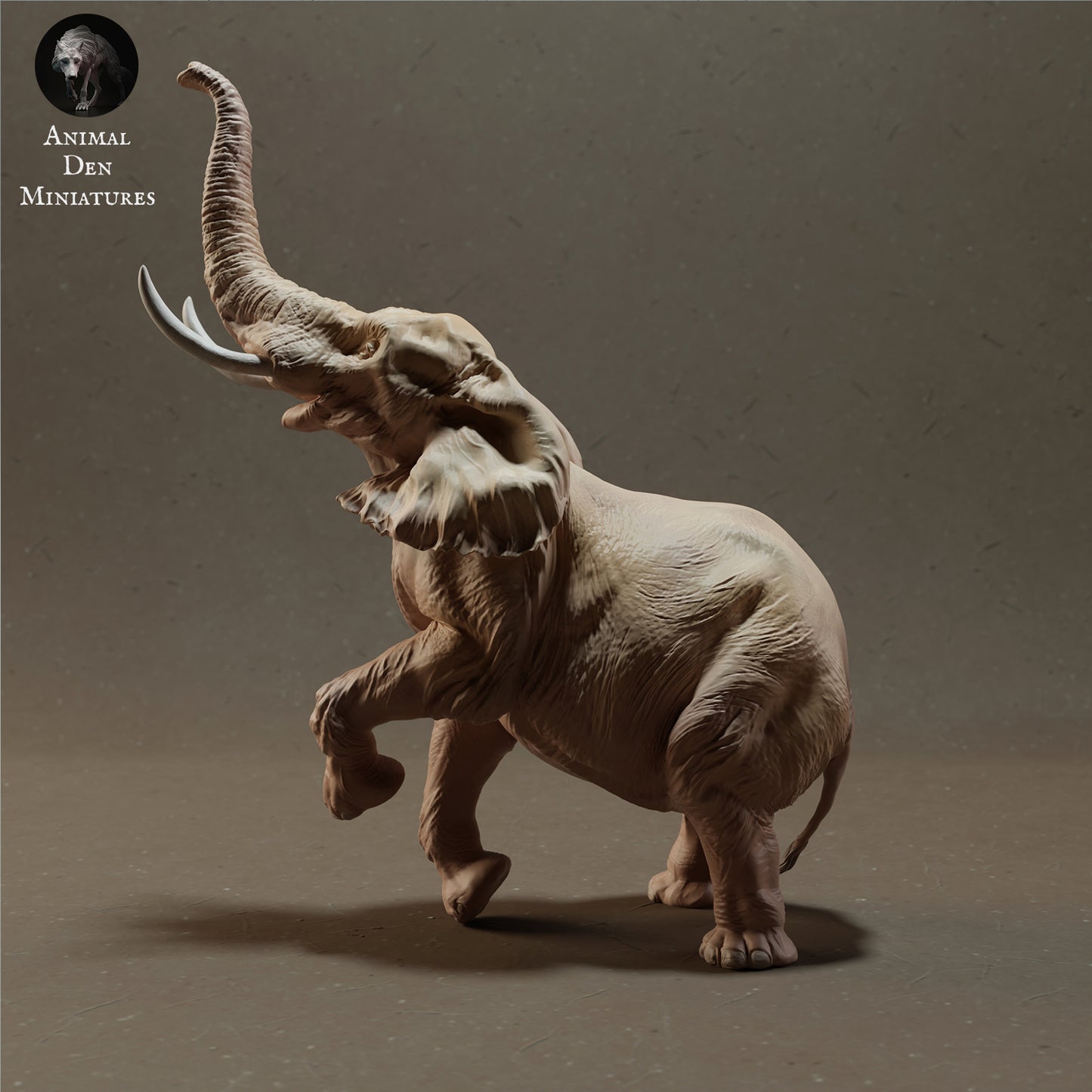 African Bush Elephant Bull Standing - Animal Den Miniatures