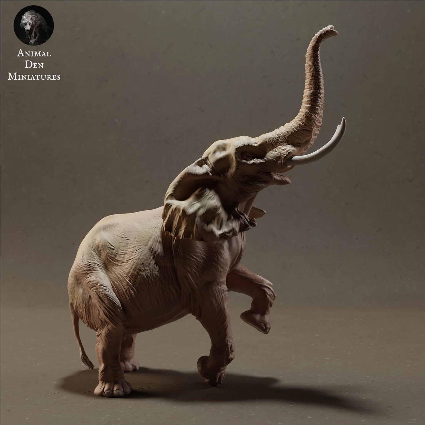 African Bush Elephant Bull Standing - Animal Den Miniatures