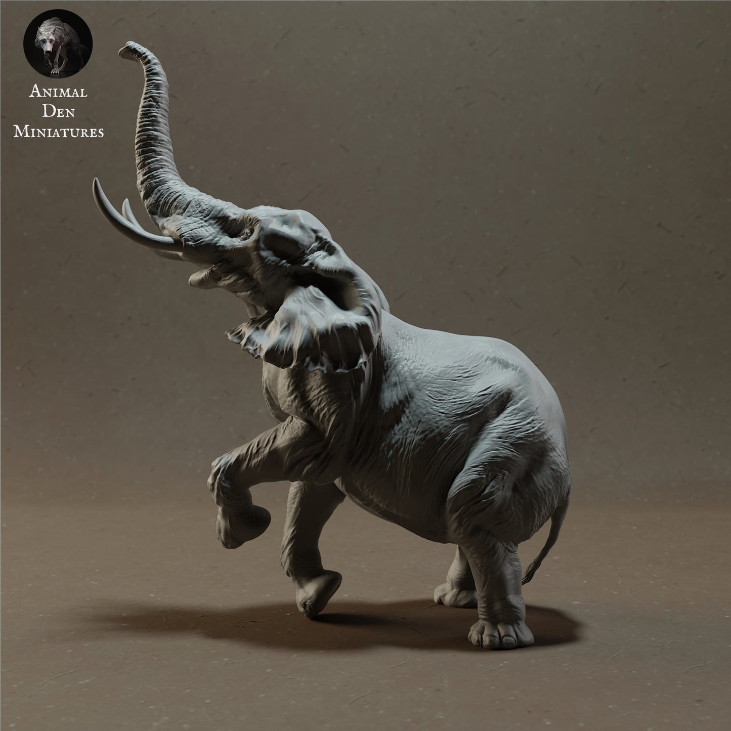 African Bush Elephant Bull Standing - Animal Den Miniatures