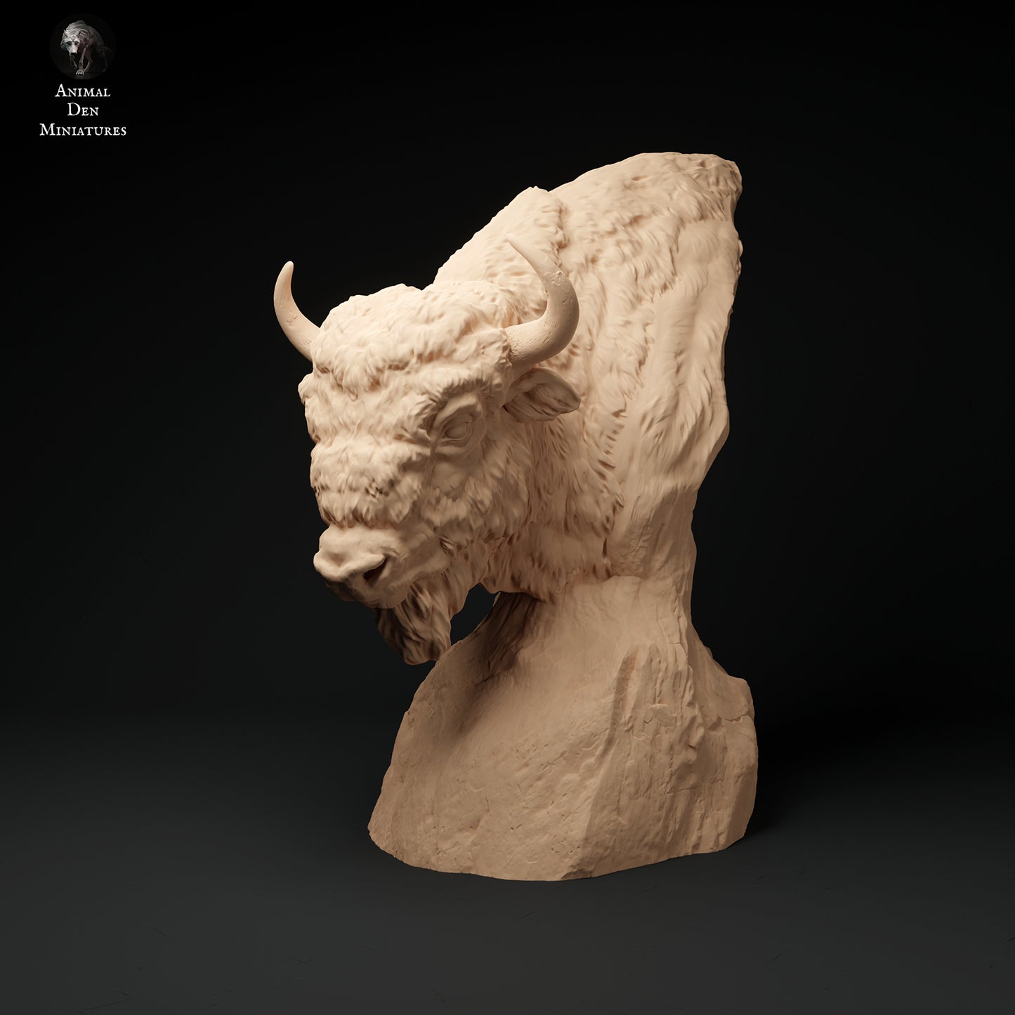 European Bison Bust - Animal Den Miniatures