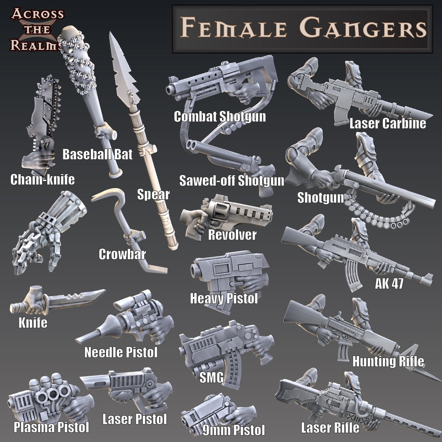 3x Female Gangers - Modular - Across the Realms