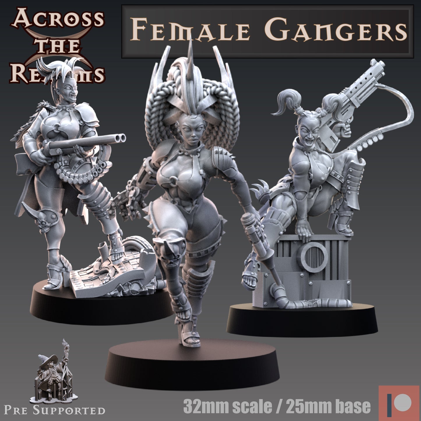 3x Female Gangers - Modular - Across the Realms