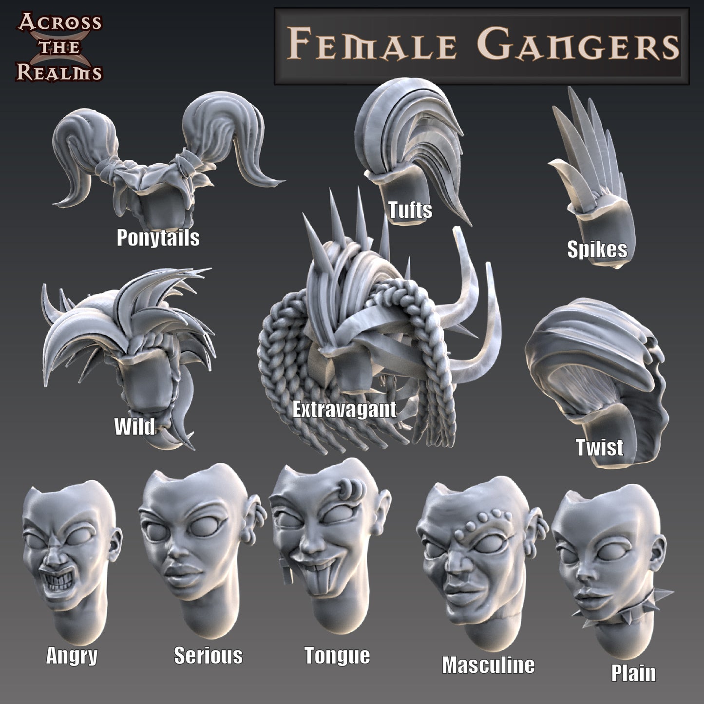 3x Female Gangers - Modular - Across the Realms