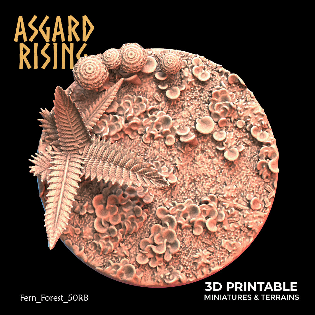 Fern Forest - 50mm Round Base - Asgard Rising