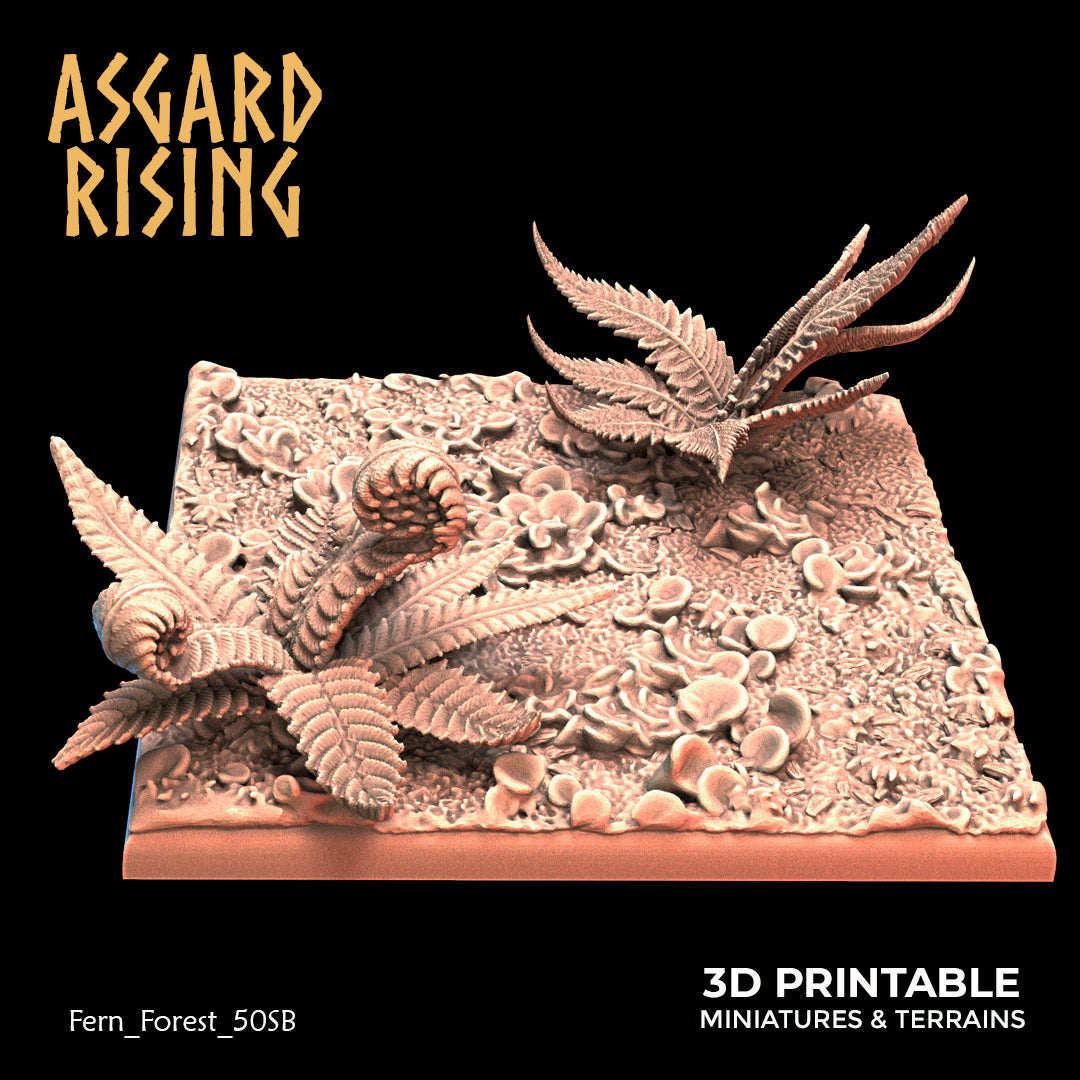 Fern Forest - 50mm Square Base  - Asgard Rising