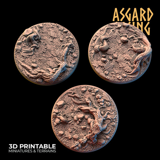 Forest Litter - 3x 40mm Round Base (ver. 1) - Asgard Rising