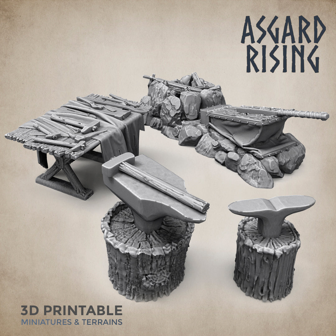 Blacksmith - Forge with a bellow  - Asgard Rising