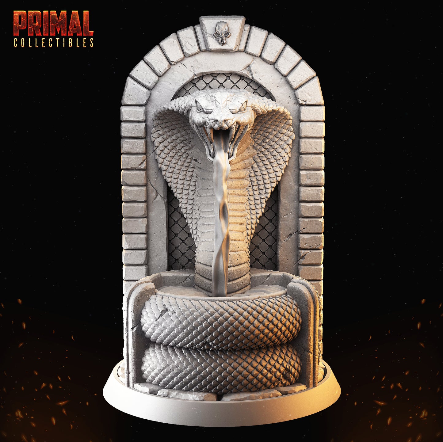 Snake fountain, door open and rat/skull - MASTERS OF DUNGEONS QUEST - Primal Collectibles