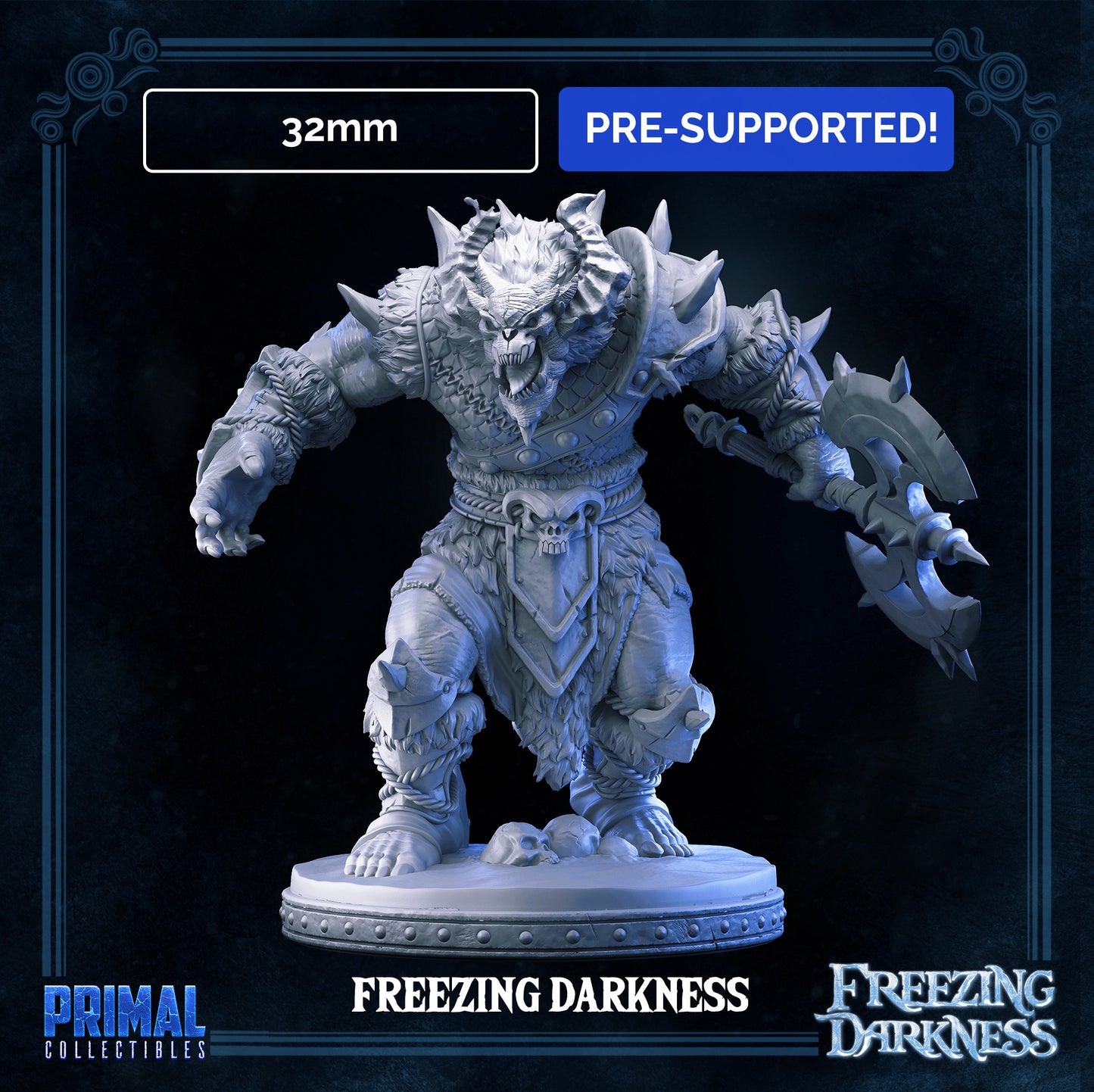 5 miniatures - 32mm - Classic RPG game enemies bundle - FREEZING DARKNESS - MASTERS OF DUNGEONS QUEST - Primal Collectibles