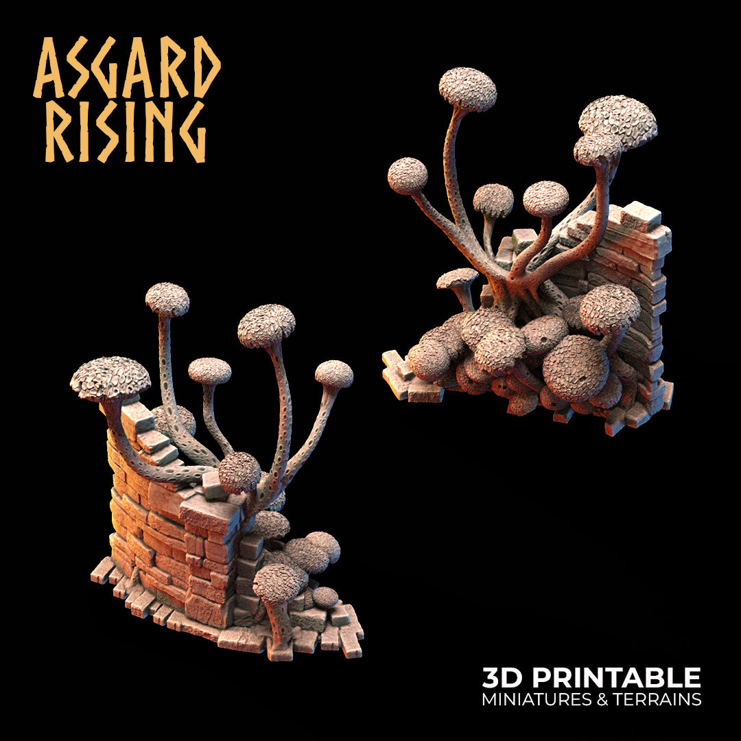 Heart of the Fungi Forest/Goblin King's Throne with Fungi Ruins Terrain Bundle - Asgard Rising