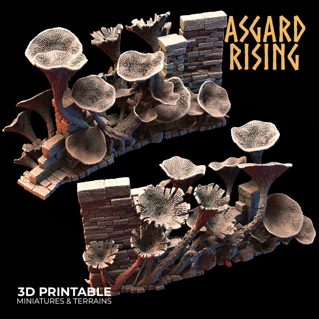 Heart of the Fungi Forest/Goblin King's Throne with Fungi Ruins Terrain Bundle - Asgard Rising