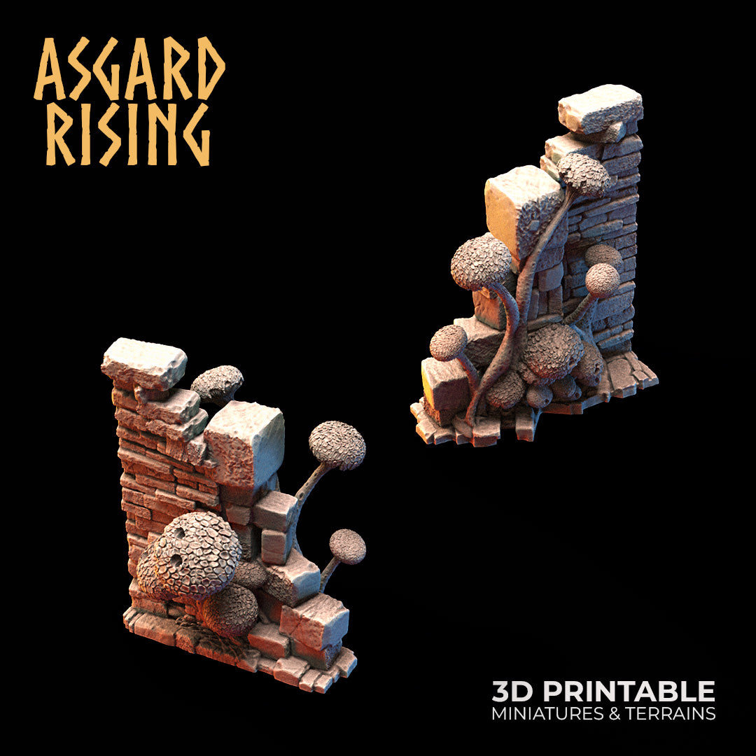 Heart of the Fungi Forest/Goblin King's Throne with Fungi Ruins Terrain Bundle - Asgard Rising