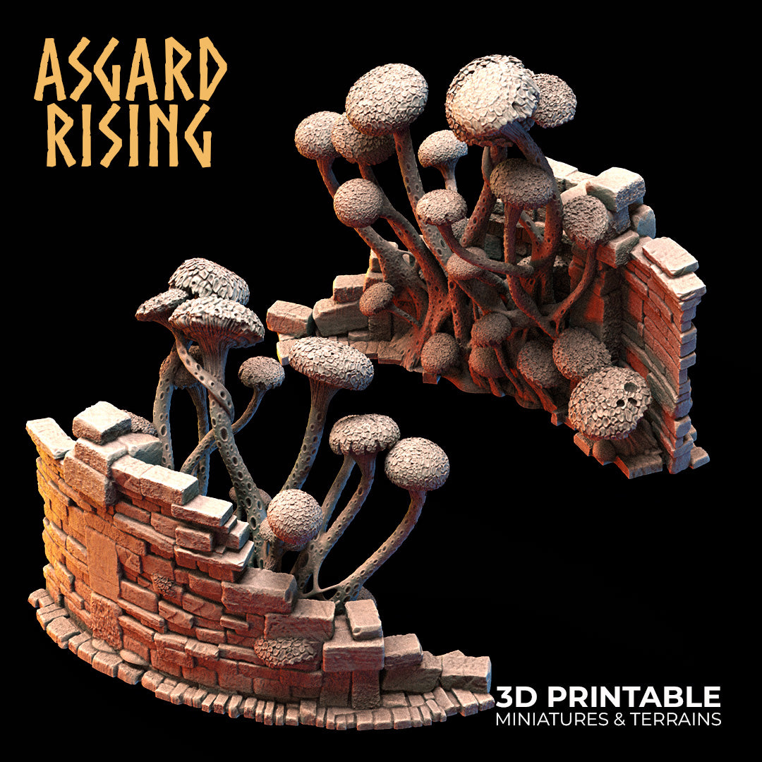 Heart of the Fungi Forest/Goblin King's Throne with Fungi Ruins Terrain Bundle - Asgard Rising