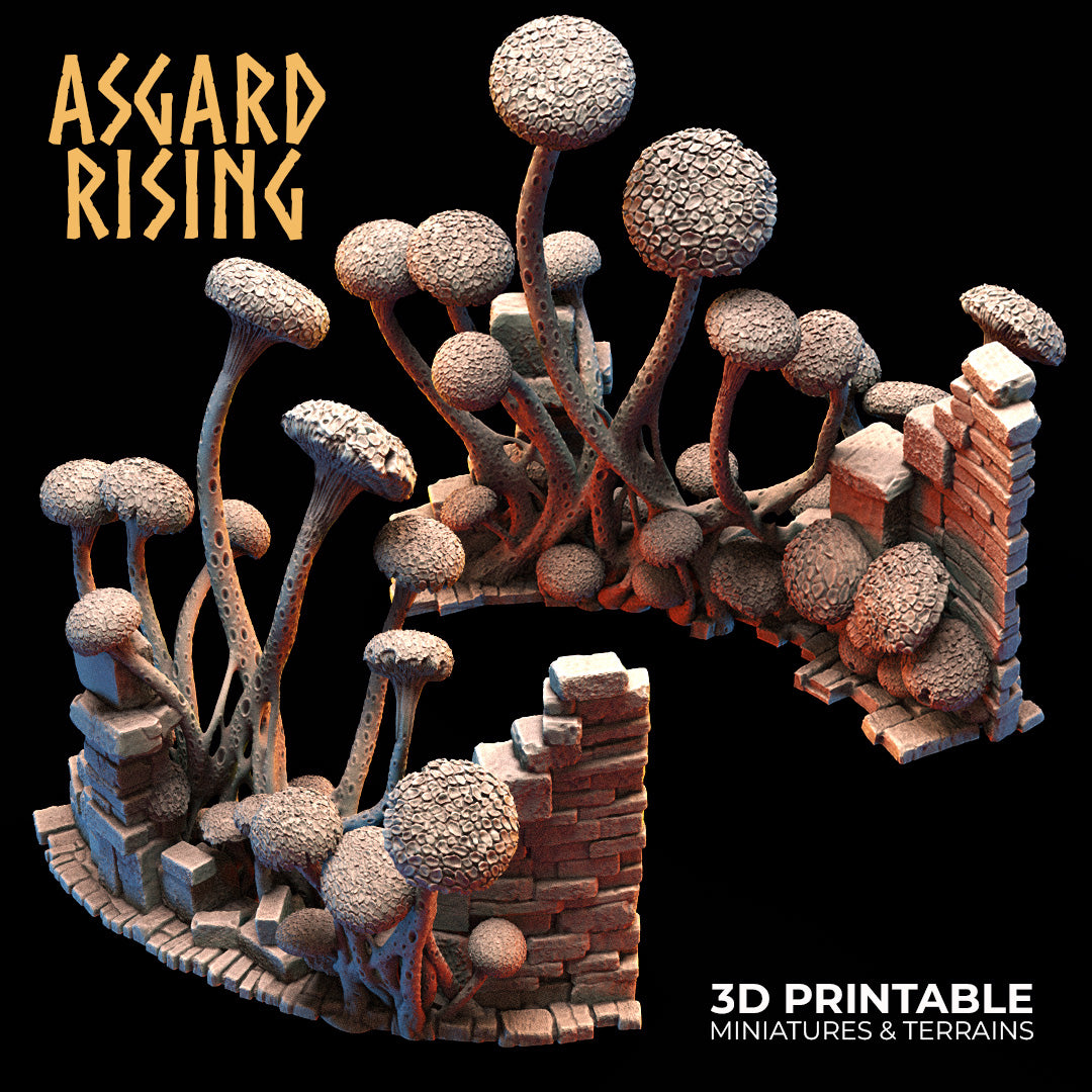 Heart of the Fungi Forest/Goblin King's Throne with Fungi Ruins Terrain Bundle - Asgard Rising