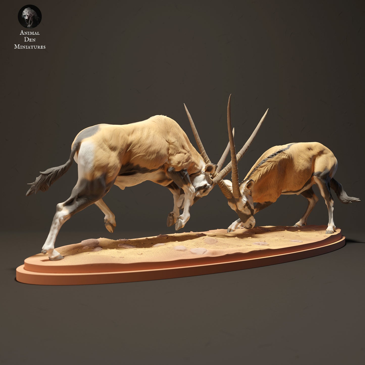 Gemsboks Fighting - Animal Den Miniatures