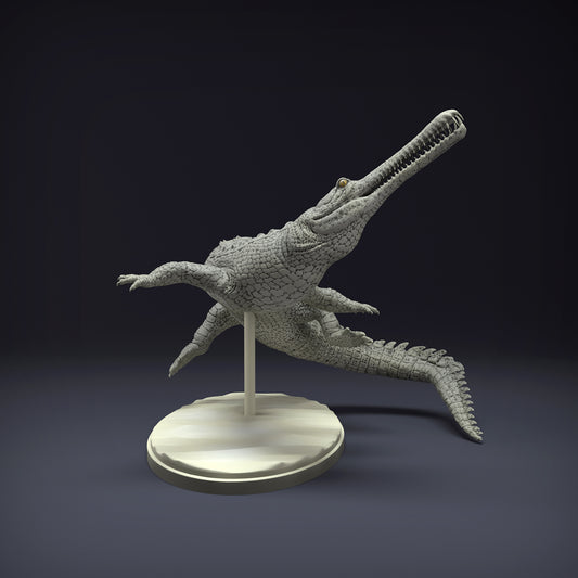 Gharial Swim - Animal Den Miniatures