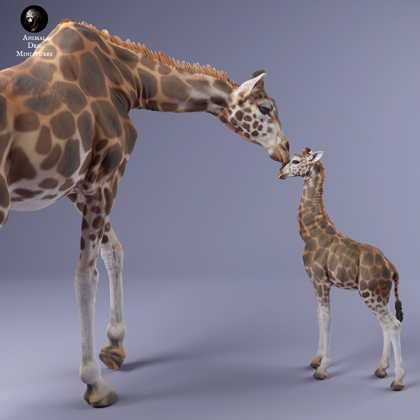 Rothschild's Giraffe Female and Calf - Animal Den Miniatures