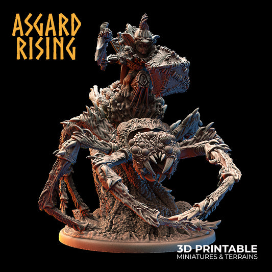 GOBLIN: Goblin Chieftain on Nightmare Spider - Asgard Rising