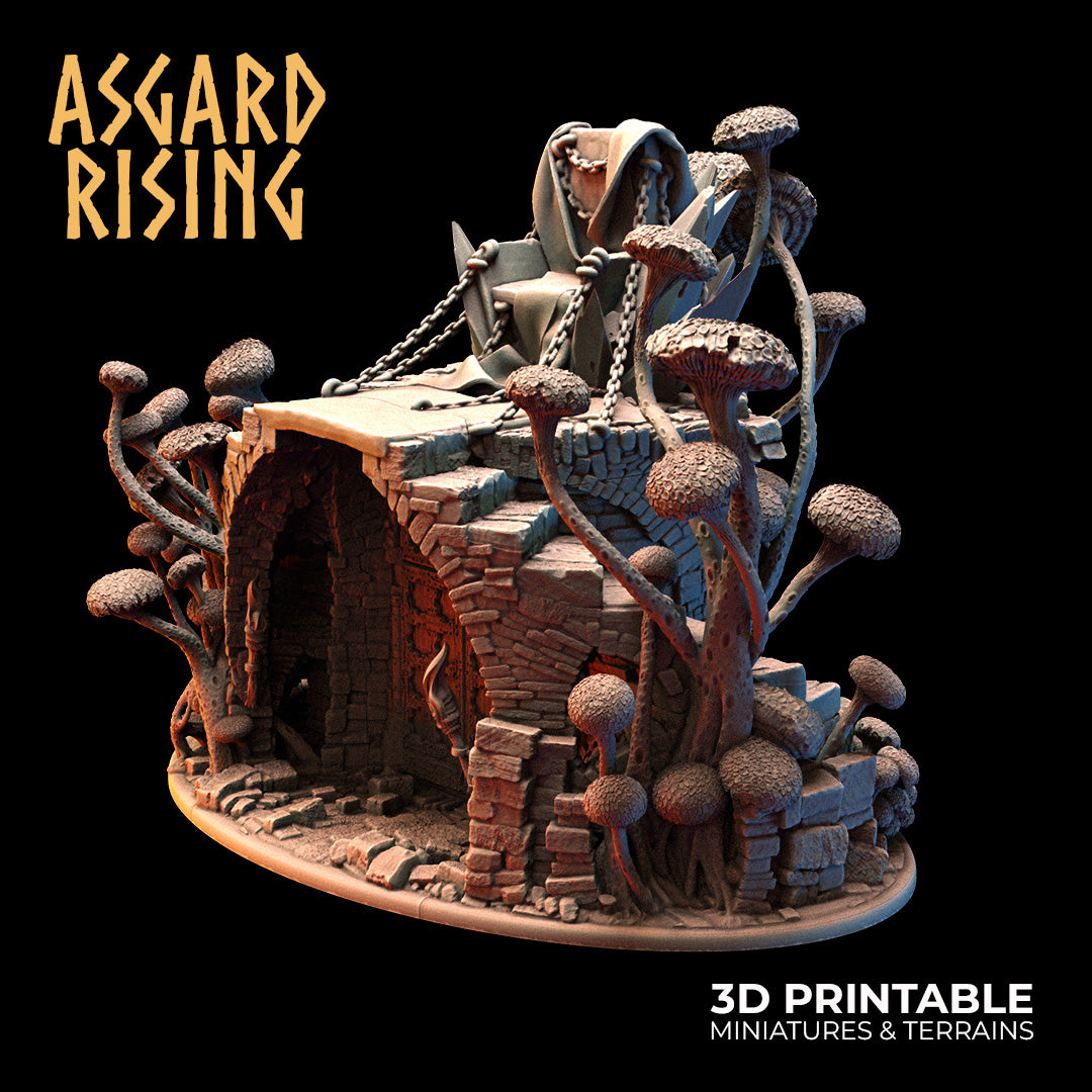 Heart of the Fungi Forest/Goblin King's Throne with Fungi Ruins Terrain Bundle - Asgard Rising