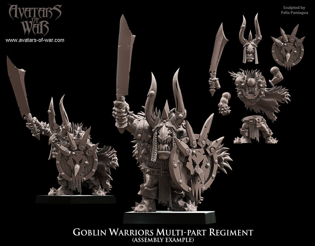 10x Goblin Warriors multi-part regiment - Avatars of War