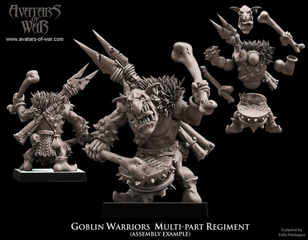 10x Goblin Warriors multi-part regiment - Avatars of War