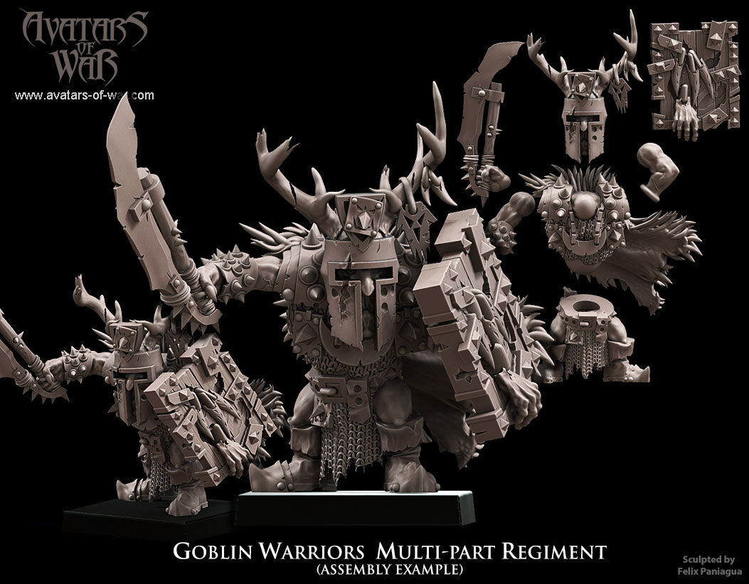 10x Goblin Warriors multi-part regiment - Avatars of War