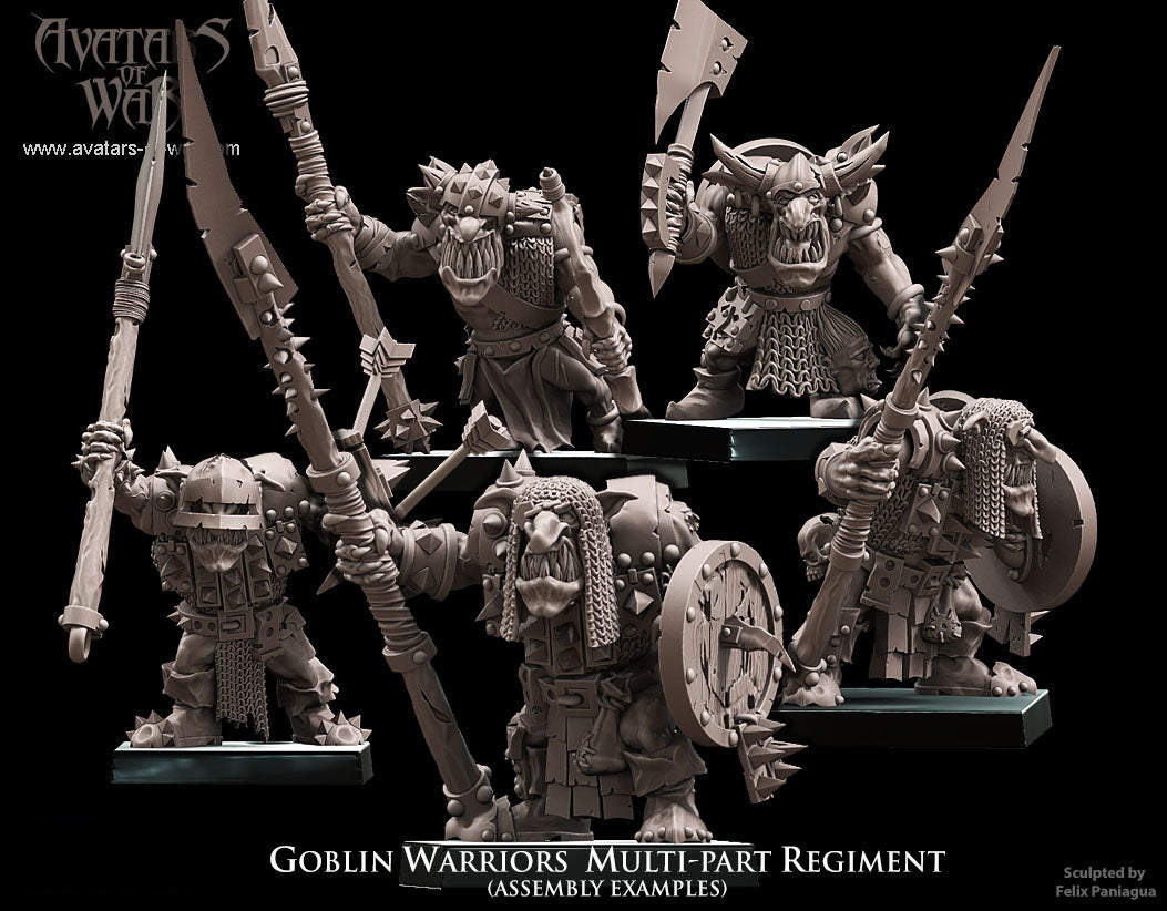 10x Goblin Warriors multi-part regiment - Avatars of War