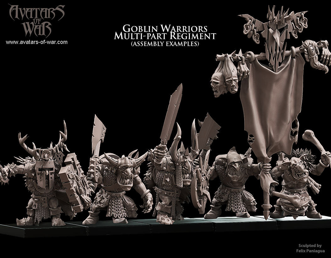 10x Goblin Warriors multi-part regiment - Avatars of War